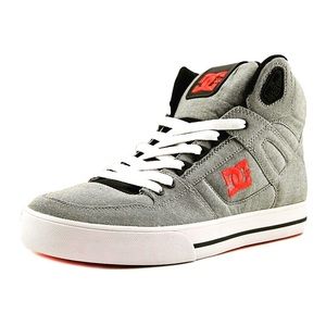 D.C. Spartan Hi Top Gray Coral Skate Shoe Size